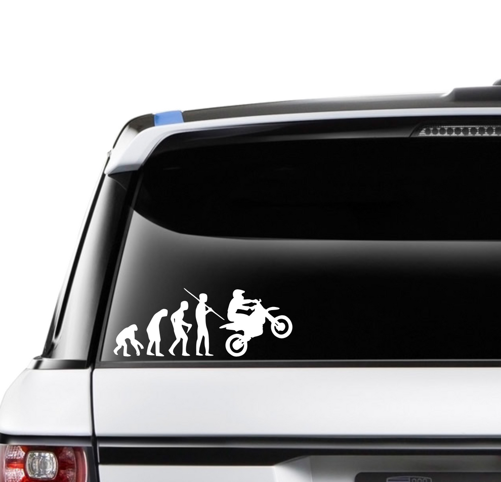Flow Rider Evolution Sticker Evolution of a Dirt Bike Rider Decal - Car Stickers Australia ...