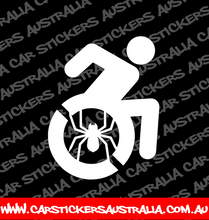 super hero wheer chair car decal. spiderman wheelchair car sticker