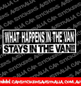 What Happens In The Van, Stays In The Van